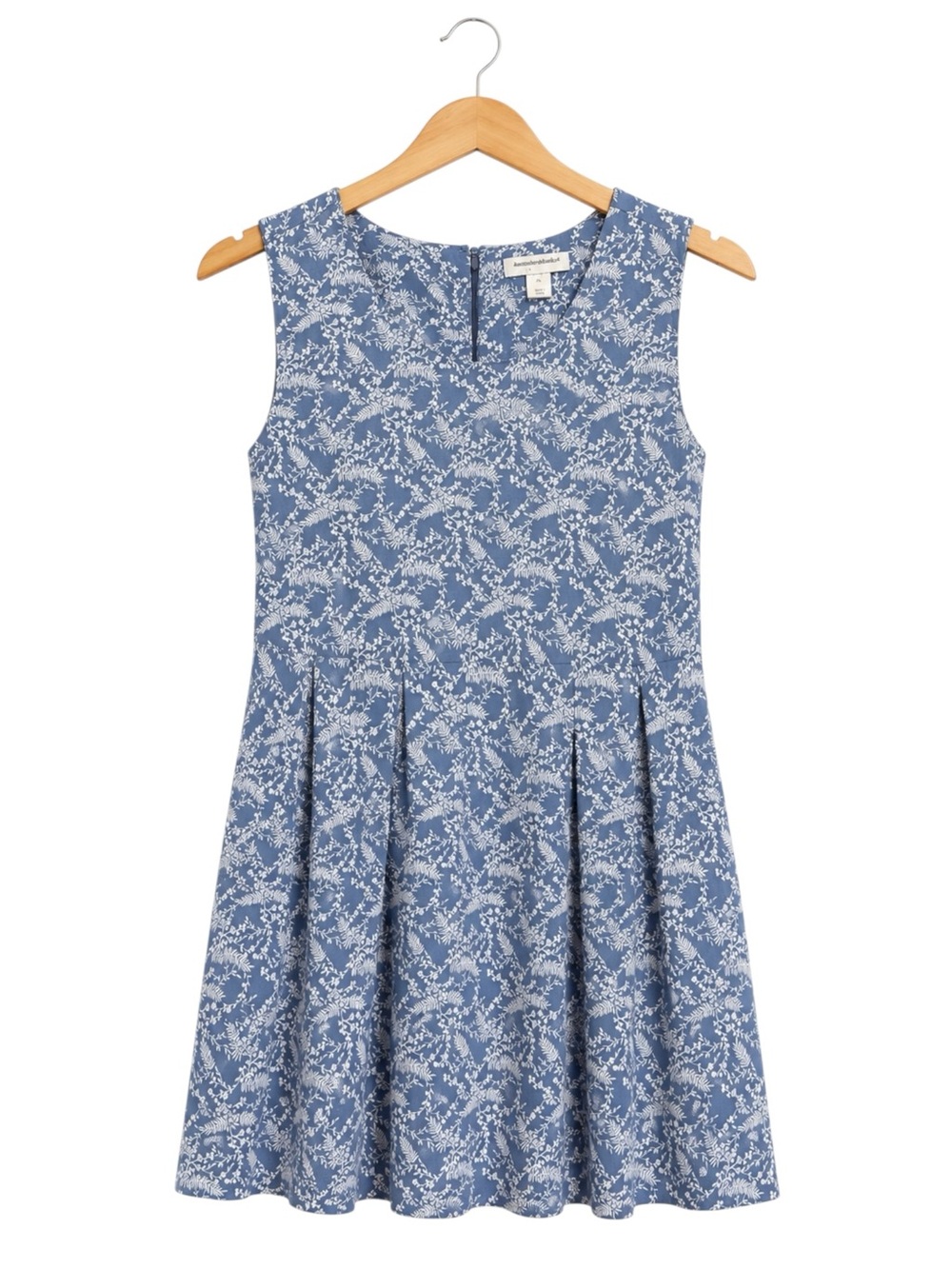 Petite Blue Floral Fit & Flare Dress P/L Sleeveless Cottagecore Garden Brunch